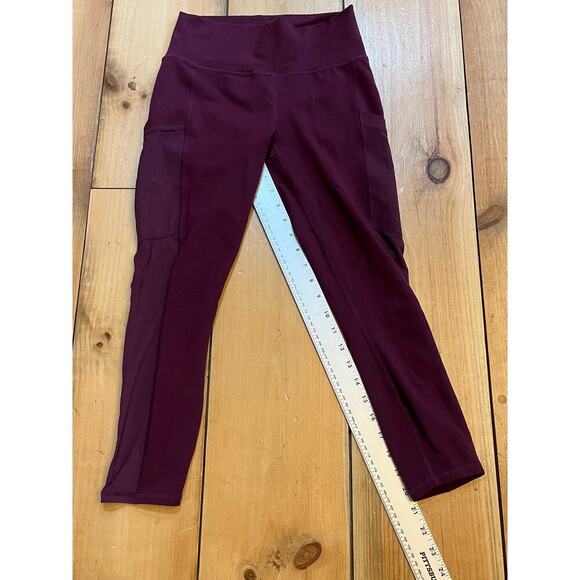 Fabletics women's powerhold athletic leggings. Purple. Size Small. Pocket. Mesh - Picture 6 of 7